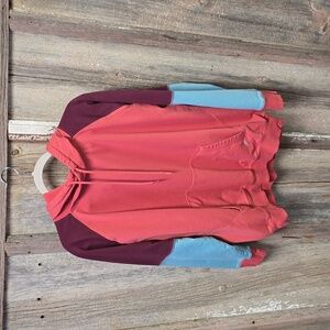 Womens, XXL, Multi Colored Hooded Sweatshirt